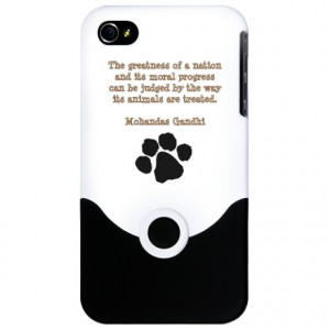 Adopt Gifts > Adopt Phone Cases > Gandhi Animal Quote iPhone 4 Slider ...