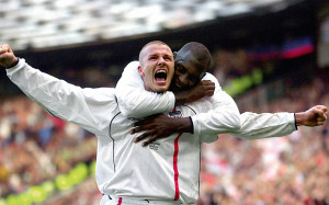Becks appeal: An England great pictured with David Beckham Photo: PA
