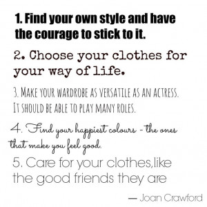 Joan Crawford fashion quote