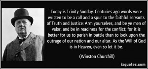 Today is Trinity Sunday. Centuries ago words were written to be a call ...