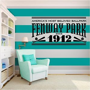 New-Fenway-Park-Baseball-Inspirational-Vinyl-Wall-Art-quote-Home-Decal ...