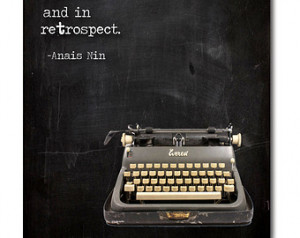 ... Quote by Anais Nin. Greeting card with vintage book card and library