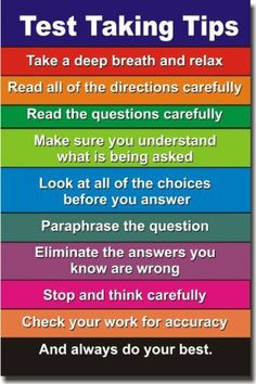 Test Taking Tips - NEW Classroom Motivational Poster by PosterEnvy ...