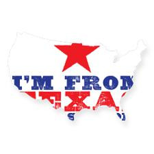 im from texas USA Sticker for