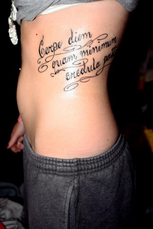 Carpe Diem On Ribcage