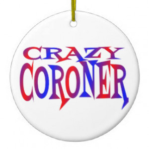 Crazy Coroner Double-Sided Ceramic Round Christmas Ornament