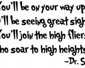 Dr Seuss Your Off To Great Places Quote Wall Art Decal Vinyl Decor
