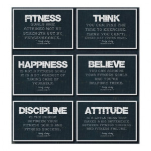 Fitness Quotes Poster in Denim