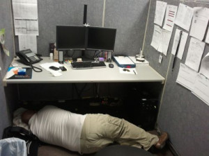 New level of sleeping at work - Image