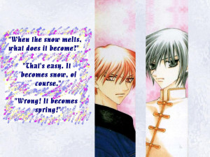 ... , desk top wallpaper, yuki and kyo with a quote from fruits basket
