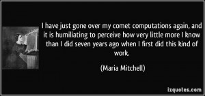 have just gone over my comet computations again, and it is ...