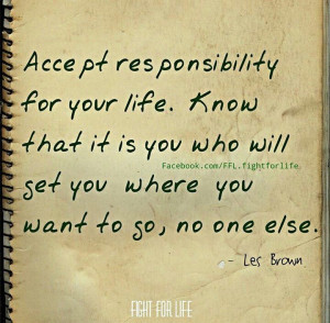 Accept responsibility