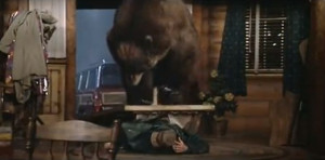 ... the fur from the bear's behind. Predictably, the bear runs away
