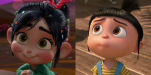 Vanellope and Agnes's somewhat resemblance.