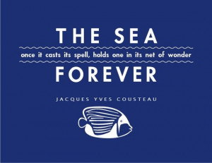 The Sea 8x10 Typographic Art Print by cjprints on Etsy, $12.99