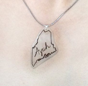 ... Necklace with #Ayuh #Mainer Saying by Unrehearsed Kickline, $17.95