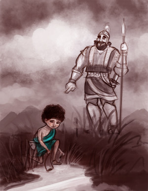 David And Goliath Cartoon
