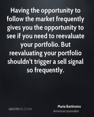 ... reevaluate your portfolio. But reevaluating your portfolio shouldn't