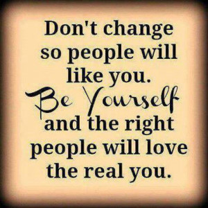Wonderful quote about being yourself