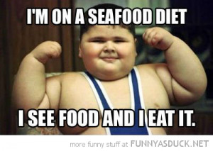 fat kid boy sea food eat it funny pics pictures pic picture image ...