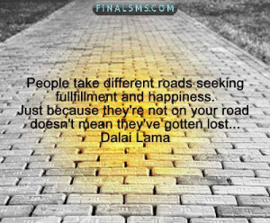 People take different roads