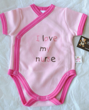 Itty Bitty Baby Preemie Pink I Love My Nurse Bodysuit - fits 3-6 lbs
