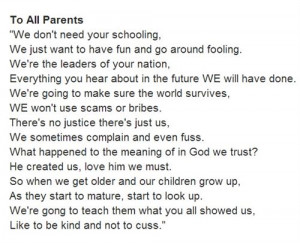 Parents Day Poems Thank You: To All Parents Is A Lovely Poem From Kids ...