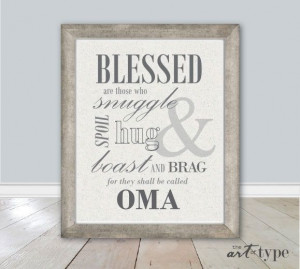 Oma Nana Grandma Word Art INSTANT DOWNLOAD 8x10 by theARTofTYPE, $6.50