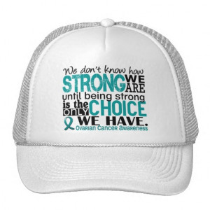 Ovarian Cancer's Teal Ribbon A4 Trucker Hats