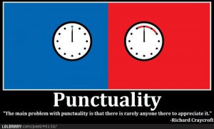 The main problem with punctuality...