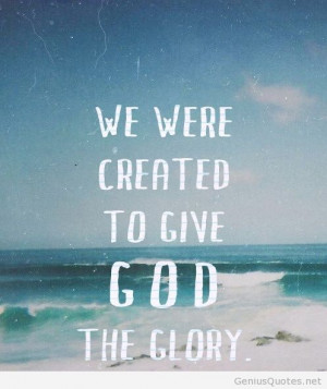 Glory of God quote