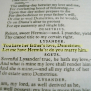 ... Hermia's: do you marry him.