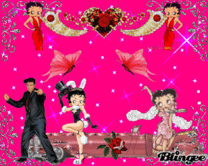 Butterfly, Elvis Presley, Betty Boop, Pink Glitter Background, Sliver ...