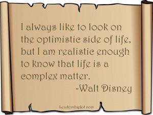 Wald Disney quote on optimism