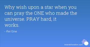 ... when you can pray the ONE who made the universe. PRAY hard, it works