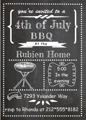 Design 1968 BBQ and cloth - BBQ Party Invitations