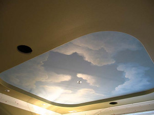 cloud ceiling murals Cloudscape on Inset Ceiling Dining Room Tacoma ...