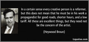 sense every creative person is a reformer, but this does not mean ...