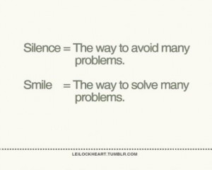 Silence smile quote 495x396