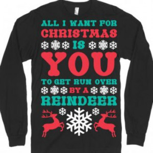 Run Over By A Reindeer-Unisex Black T-Shirt More