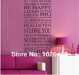 English Quotes-We Are A Family!Wall Quote House Stickers Vinyl Wall ...