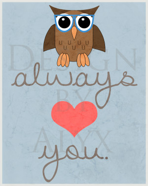 love owl print baby quotes