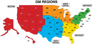 Us States by Region Map