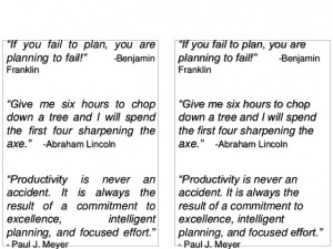 Planning quotes