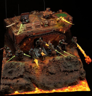 Warhammer 40k, Imperial Guard. Sweet diorama named 