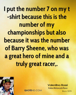 ... of Barry Sheene, who was a great hero of mine and a truly great racer