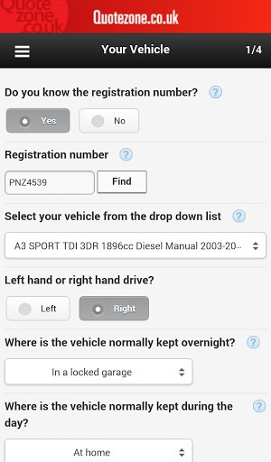 View bigger - Car Insurance Quote Comparison for Android screenshot