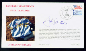 JIM BOUTON 4 8 84 25th Anniversary of Seattle Pilots 46 100 39 00