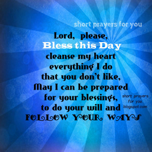 . Lord, I pray that you bless this day. free christian prayers quotes ...