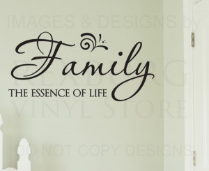 ... Sticker-Decal-Quote-Vinyl-Art-Lettering-Family-The-Essence-of-Life-F21